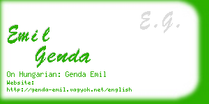 emil genda business card